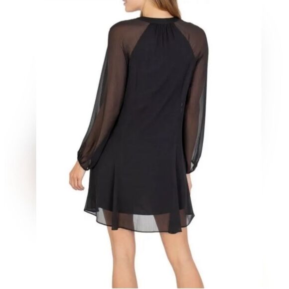 Joie Black Sheer Balloon Sleeve Dress NWT Size M - Picture 2 of 11